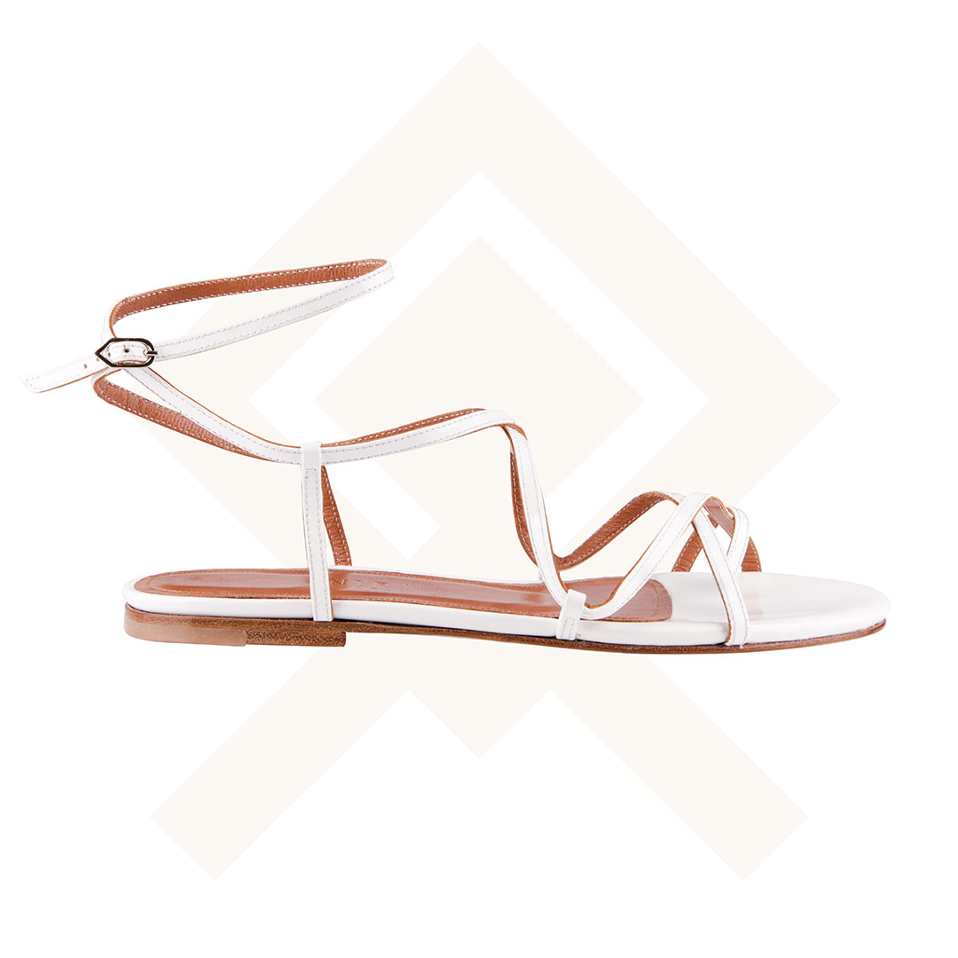 Karya Patent Sandals White